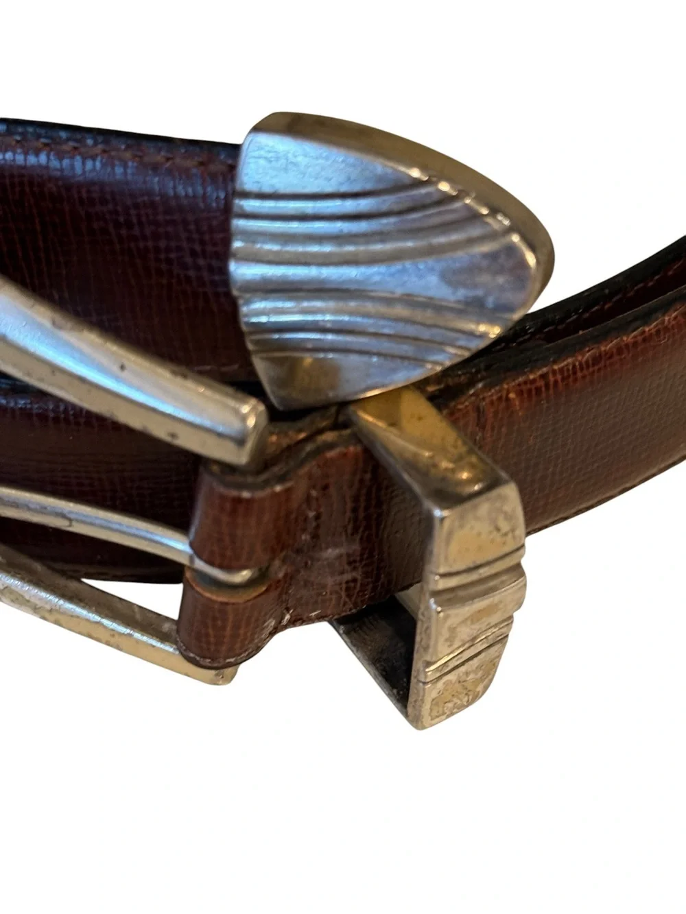 Italian leather brown belt size 36 by Down the Middle